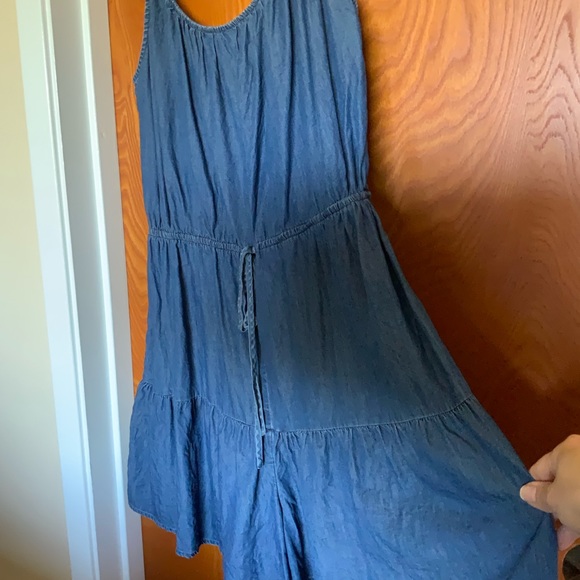 Express Denim Skort Romper LARGE - Picture 2 of 6